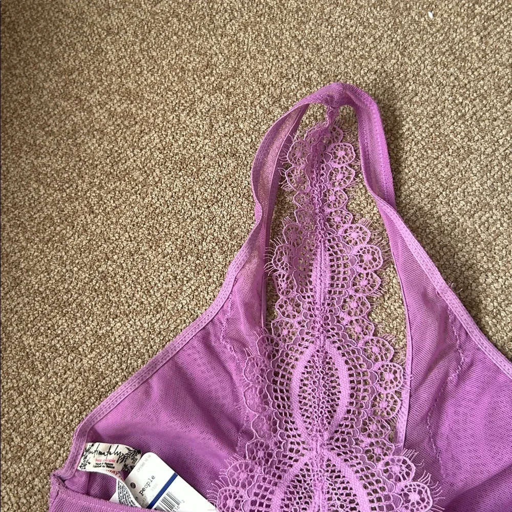 Free People Clara Eyelash Underwire Bra Purple Size 32 DD NWT
